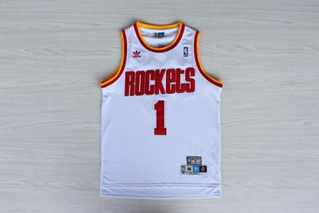 Maillot De Basket Houston Rockets Tracy McGrady 1 Engrener Retro Rouge Blanc
